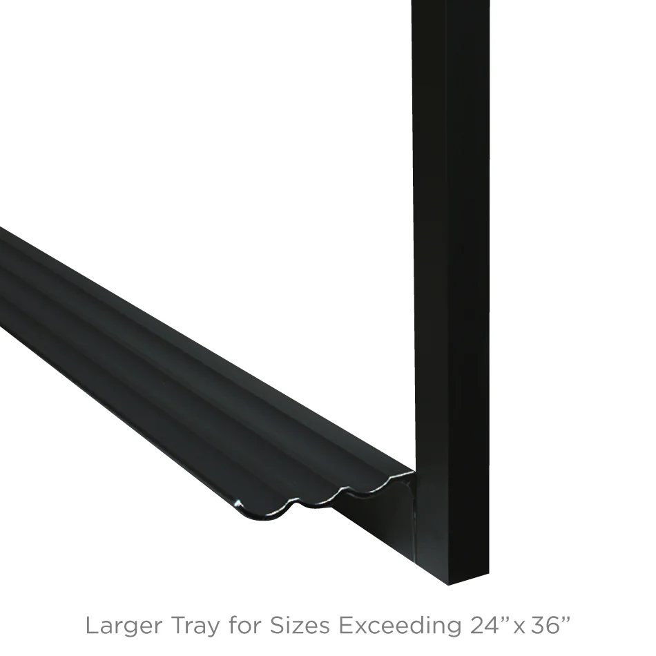 Ebony Aluminum Frame | Landscape Ceramic Steel Whiteboard - Image 4