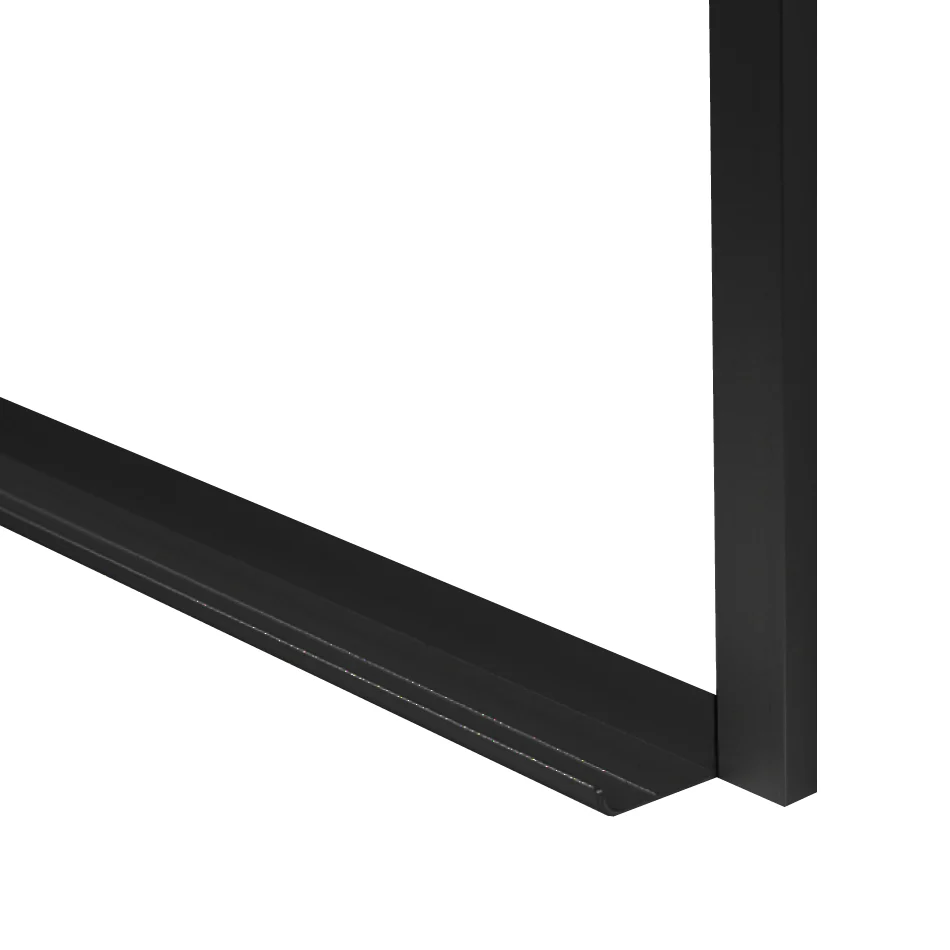 Ebony Aluminum Frame | Portrait Ceramic Steel Whiteboard - Image 4