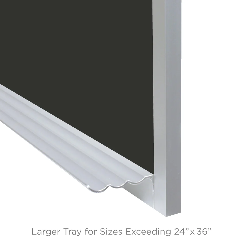 Satin Aluminum Frame | Landscape Black Ceramic Steel Chalkboard - Image 3