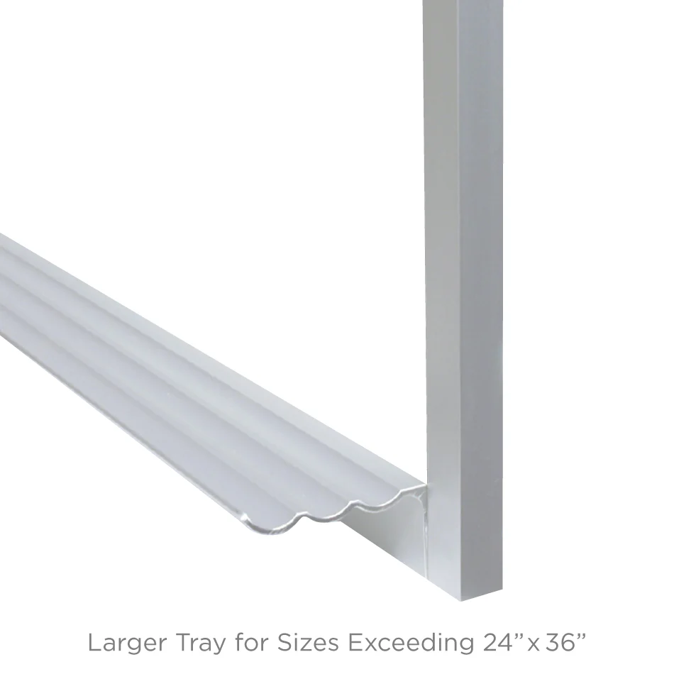 Satin Aluminum Frame | Landscape Ceramic Steel Whiteboard - Image 4